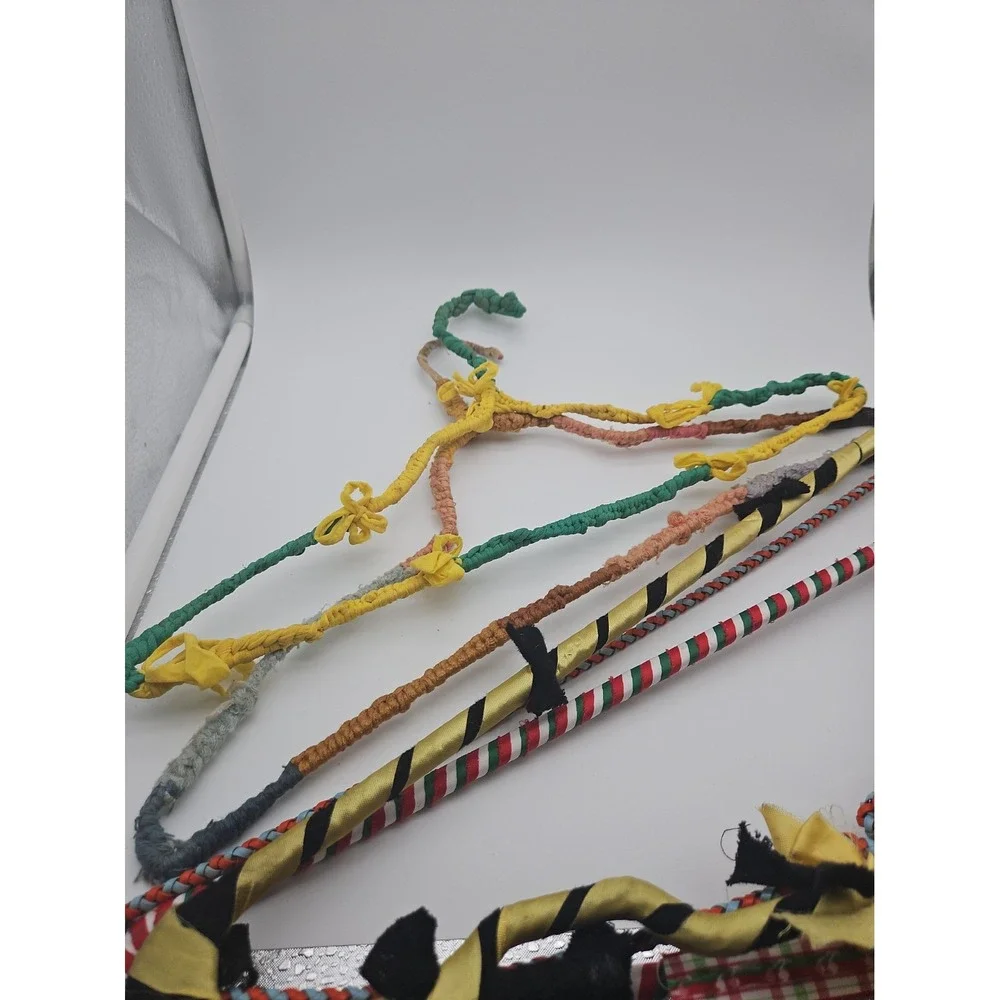 🎀 Handmade Fabric-Wrapped Wire Clothes Hangers with Decorative Bows 🎀